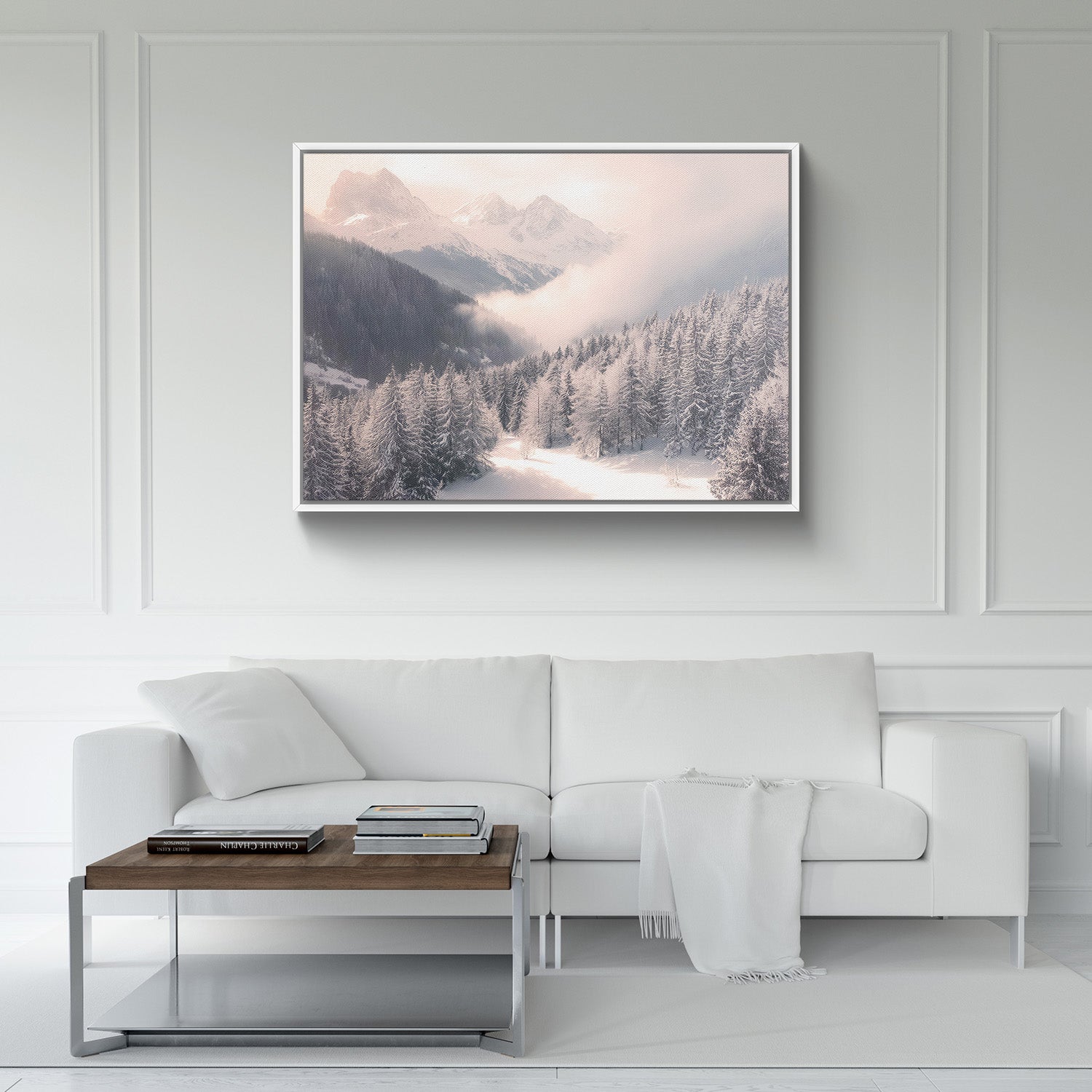 Hushed Valley – Winter Mountain Landscape Wall Art | Ellery Art